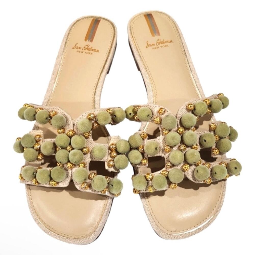 Sam Edelman Bay Embellished Slide Flat Sandal Size 7.5 - Picture 6 of 12